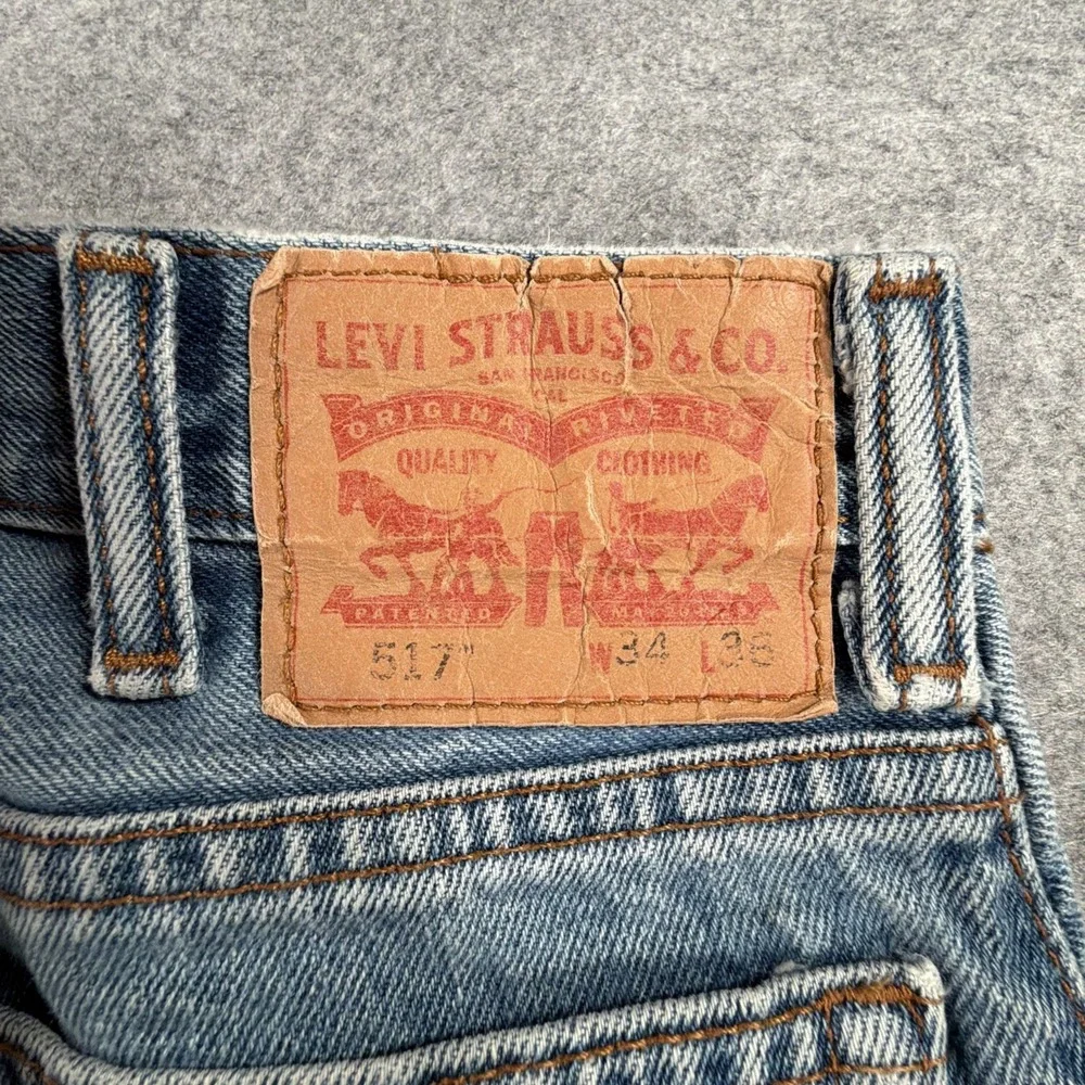 Levis 517 Jeans Mens 34x36 Blue Denim Levis Bootcut Flare Jeans Medium Wash